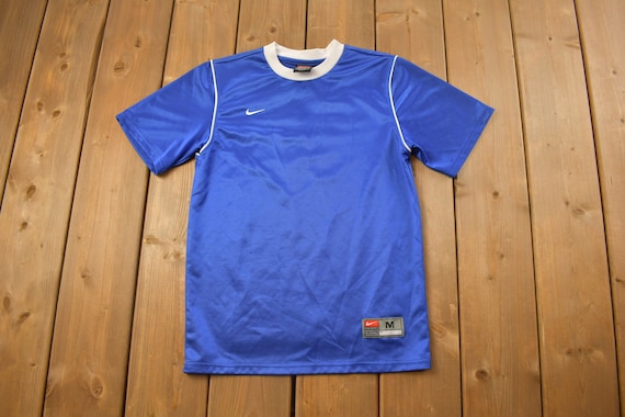 Vintage 1990s Nike Swoosh Graphic Soccer Jersey / 90s