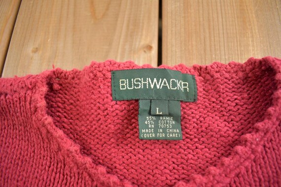 Vintage 1990s Bushwacker Flower Themed Knit Cardigan Sweater View 4
