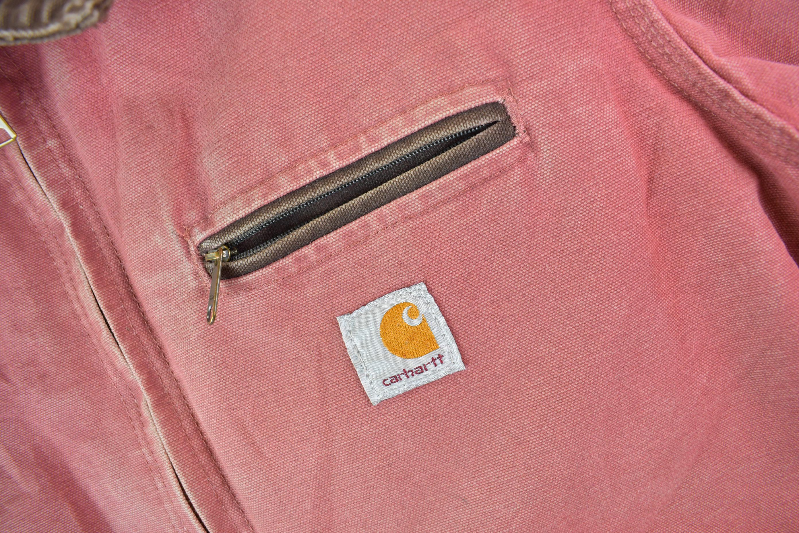 Vintage Y2K Carhartt for Women Fleece Lined Salmon Detroit Jacket