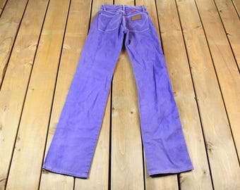 Pantalones vaqueros Wrangler vintage de los años 2000 para mujer, de mezclilla morada, talla 0 x 34 / Ropa vaquera Wrangler / Ropa de trabajo / Ropa urbana / Pantalones vintage