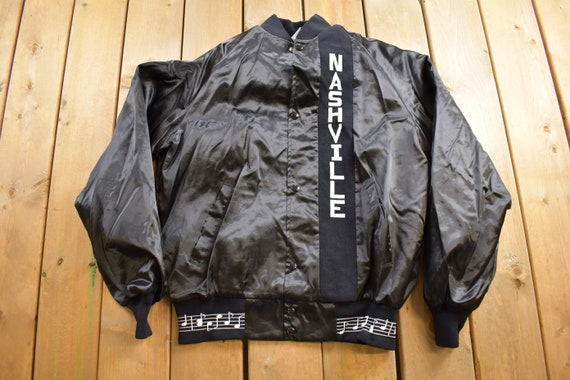 Vintage 1980s West Ark Nashville Music City Satin Bomber
