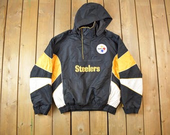 Vintage Y2k NFL Pittsburg Steelers Embroidered Removable Hooded