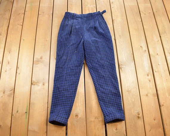 Vintage 1990s GAP Wool Trousers Size 29x27 1990s Wool Pants Streetwear Houndstooth Design Vintage Workwear Wool Pants Etsy