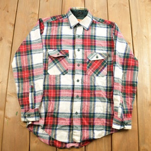 Vintage 1980-tals rutig skjorta med knappar från Ozark Trail / 1990-tals skjorta med knappar / Vintage flanell / Rutig flanell / Casual skjorta / Friluftsmänniska / Storlek S /