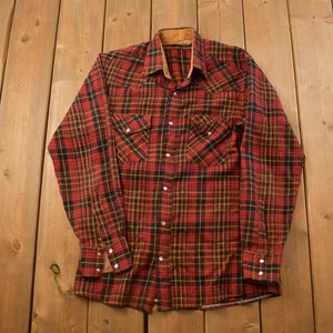 Vintage 1980s Lim&#39;s Shirts Plaid Flannel Button Up Shirt / 1990s Button Up / Vintage Flannel / Plaid Shirt / Button Down
