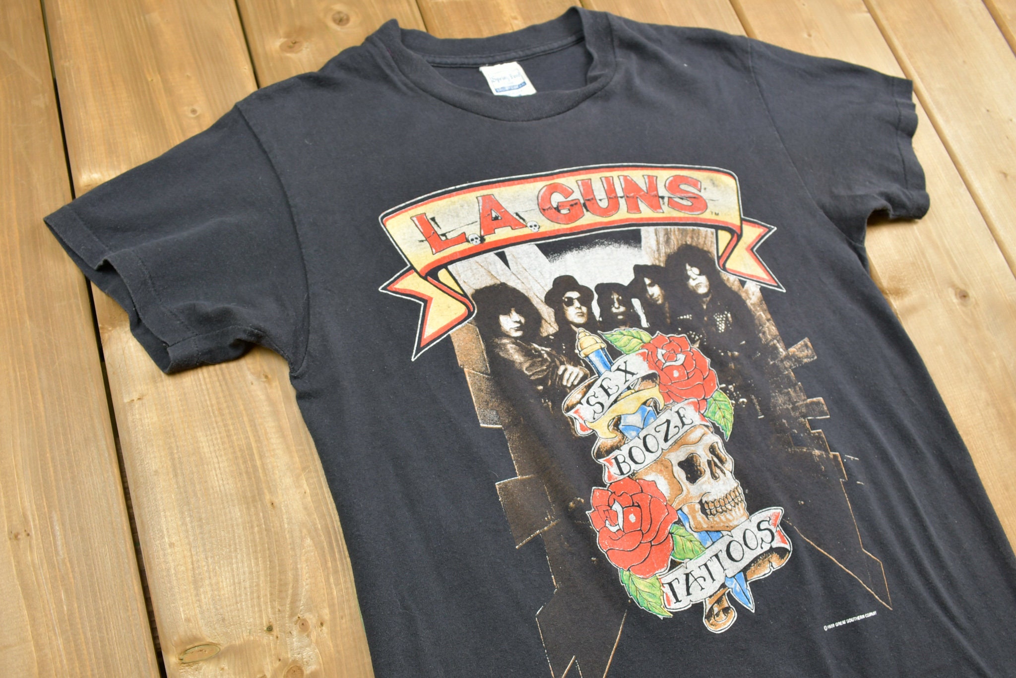 Vintage 1989 LA Guns Cocked & Loaded Tour T-shirt / Band Tee / - Etsy