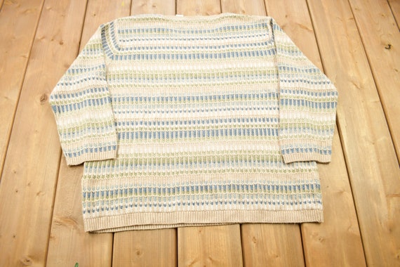 Vintage 1990s Alfred Dunner Striped Knitted Crewn… - image 2