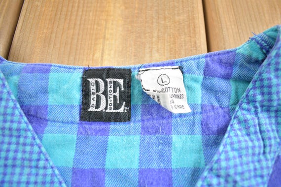 Vintage 1980s Basic Editions BE Blank Button Up S… - image 5