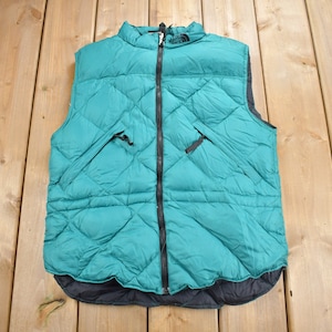 Vintage 1990s The North Face Diamond Quilt Puffer Vest / Goose Down Fill / Vintage Puffer Vest / Streetwear / Light Vest