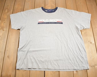 Vintage 1990s Polo Sport Ralph Lauren T-Shirt / Vintage Polo / Streetwear / Retro Style / Made In Canada