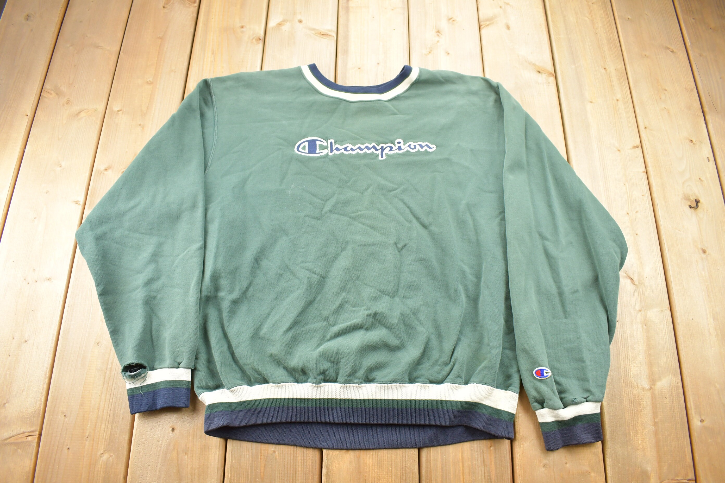 Vintage 1990s Champion Reverse Weave Embroidered Crewneck