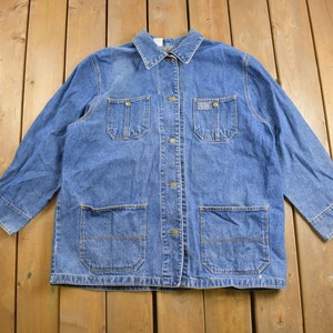 Vintage 1990s Lauren Ralph Lauren Denim Chore Coat / Streetwear / Light Jacket / Vintage Ralph Lauren / Jean Jacket