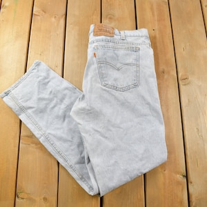 Vintage 1980s Levi&#39;s 505 Orange Tab Light Wash Jeans Größe 36 x 30 / Vintage Denim / Jeans mit geradem Bein / Made In USA / Vintage Levi&#39;s