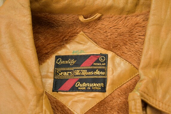 Vintage 1980s Sears Leather Jacket / Fall Outerwe… - image 4