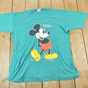 Vintage 1980s Mickey Mouse Florida T-Shirt / 80s Velva Sheen Vacation Tee / Vintage Mickey Mouse / Made In USA / 80s Disney Tee