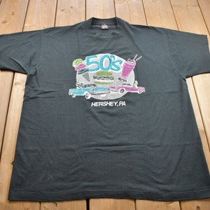 Vintage 1990s 50s Hershey, PA  Graphic T Shirt / Vintage T Shirt / Streetwear / Rare Vintage / Single Stitch / Made In USA