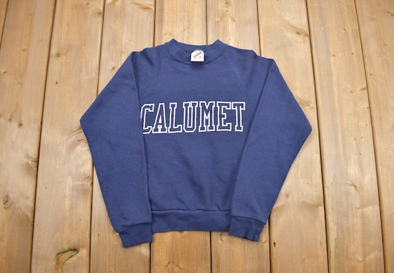 Vintage 1990s Calumet College Crewneck / NCAA Sweatshirt / Sportswear / Americana
