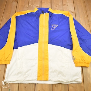 NHL St. Louis Blues Windbreaker Jacket, Blue/Yellow - S – Take It