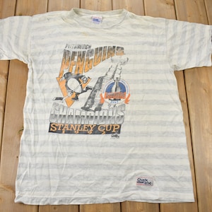 Vintage 1992 Pittsburgh Penguins NHL Stanley Cup T-Shirt / Chalkline / 90s Streetwear / Sportswear / Distressed