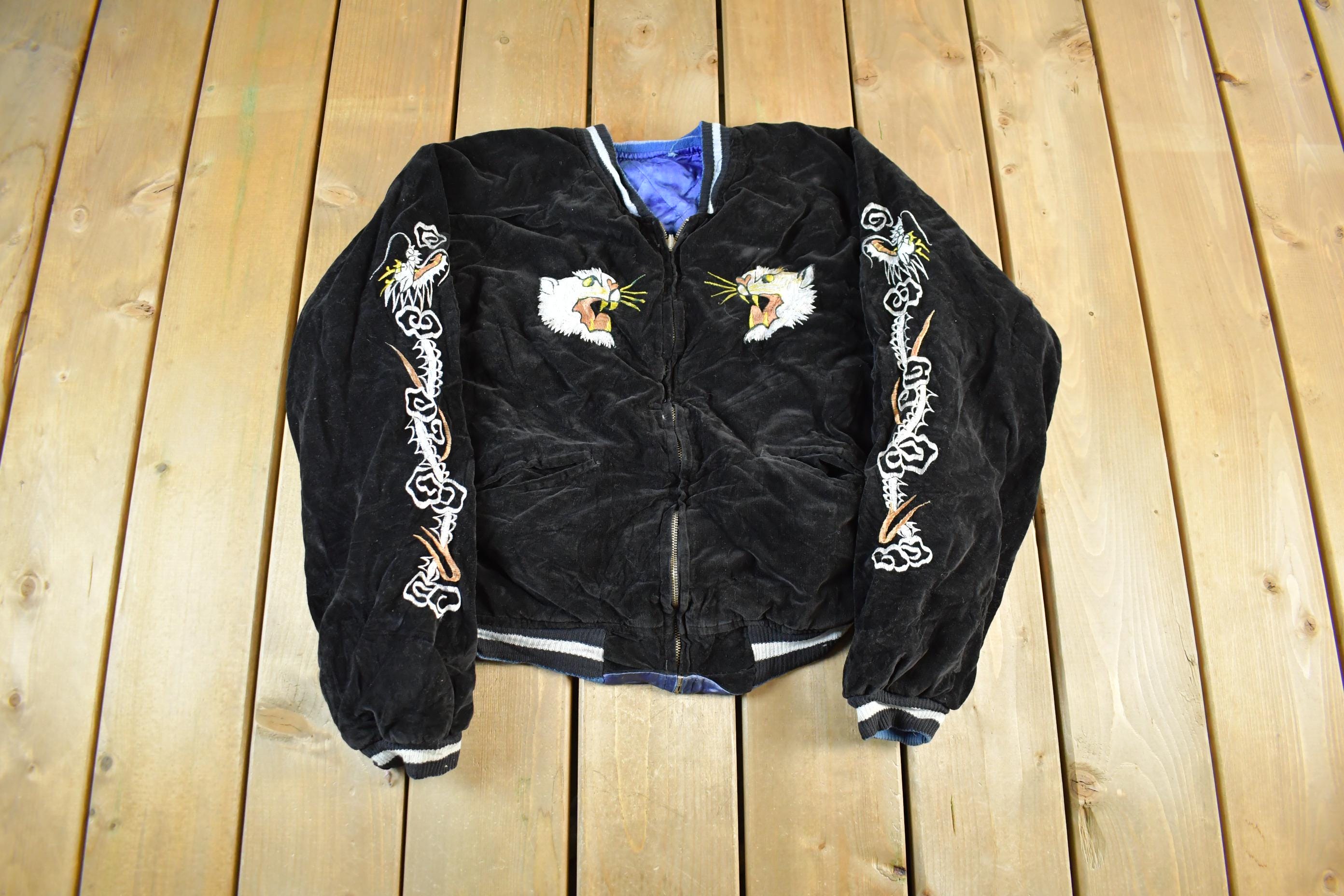 ジャケット・アウター 90s vintage souvenir jacket velvet black Vintage Velvet Souvenir Jacket - Etsy