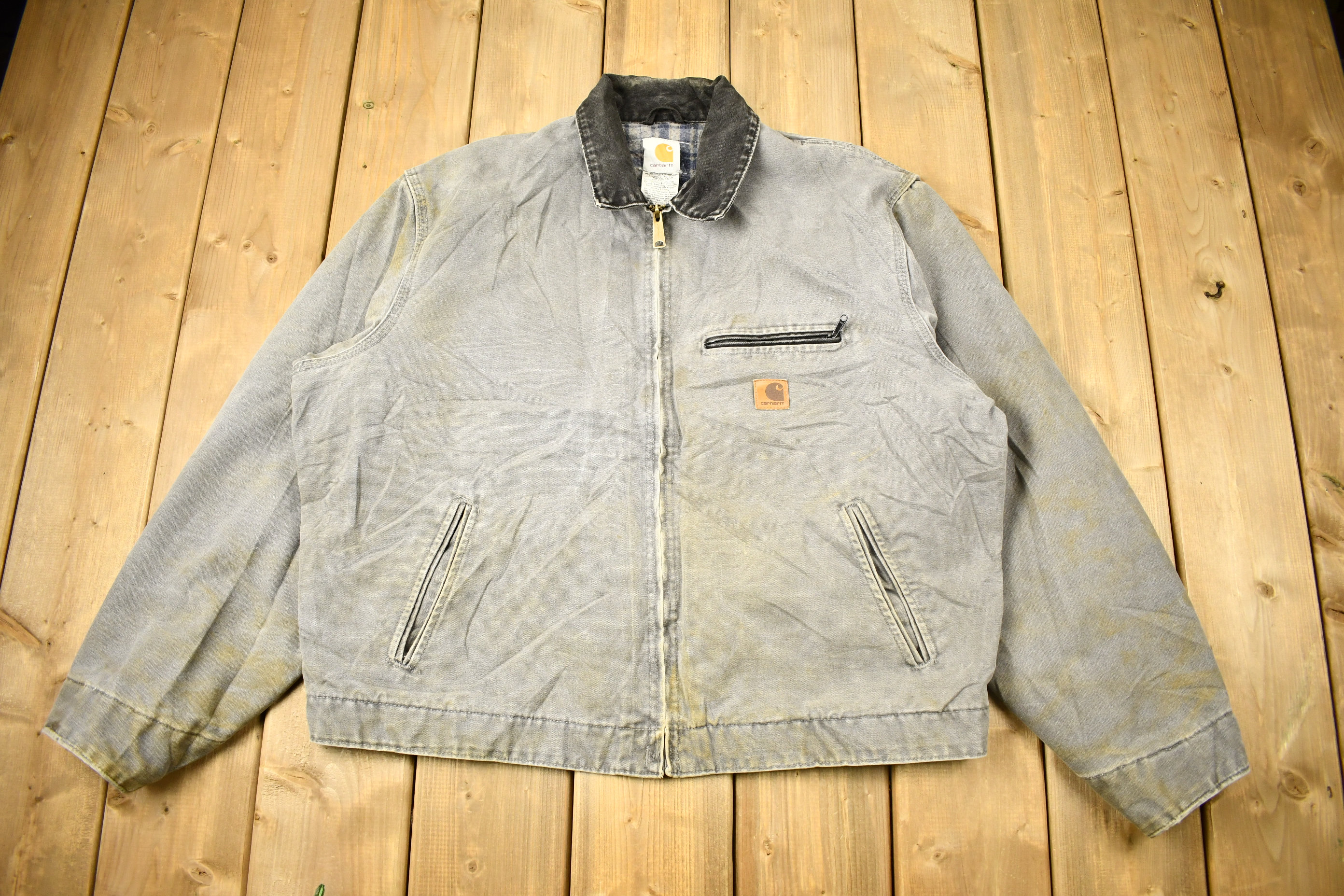 Vintage 1990s Distressed Carhartt Detroit Jacket / Vintage - Etsy