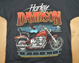 ヴィンテージ　Harley-Davidson Tシャツ 1987年製 1987 New York City Harley Davidson Vintage T-shirt L/XL - Etsy