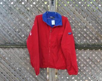 Vintage 1990s Polo Sport Fleece Lined Patchwork Jacket / Vintage