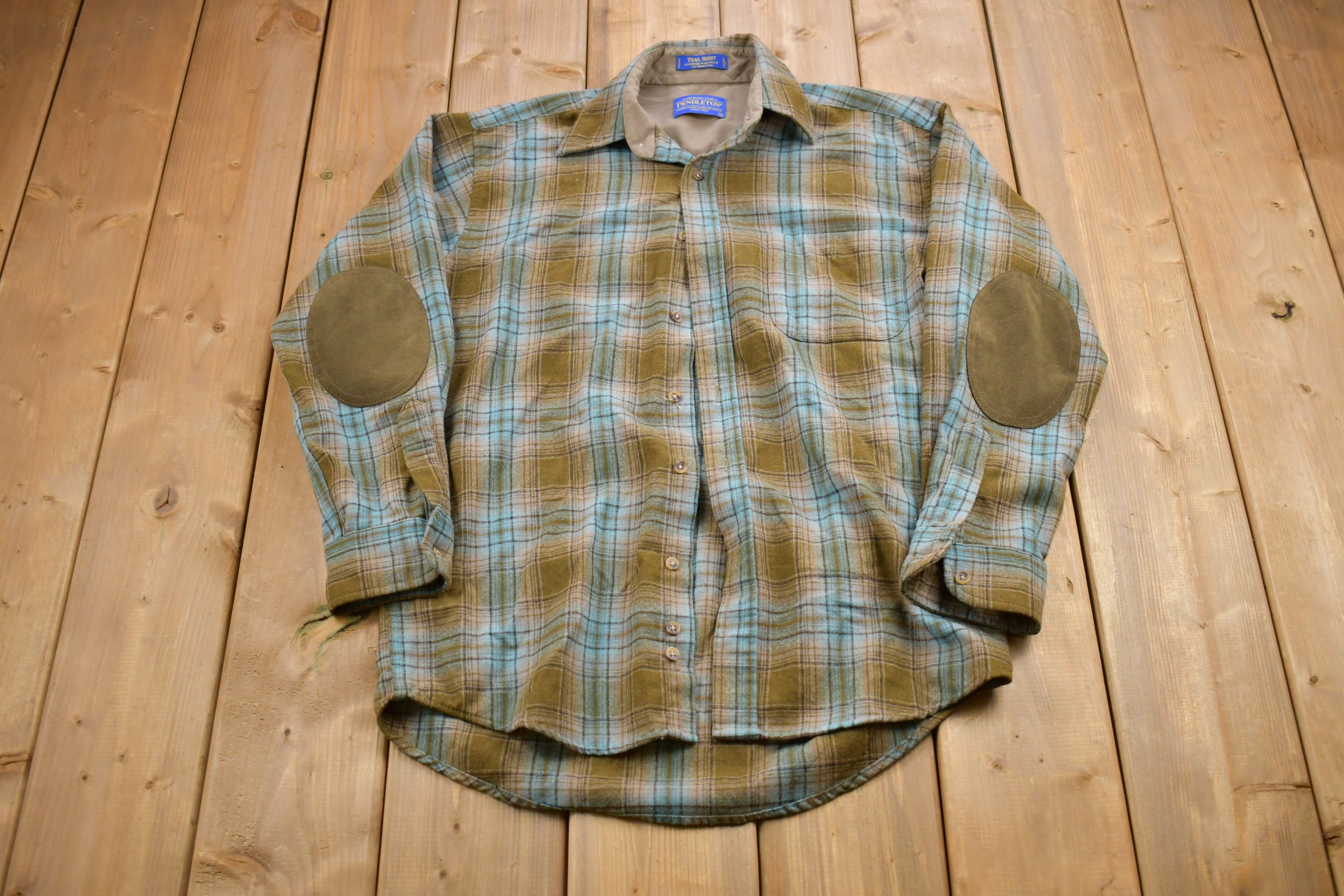 Vintage Pendleton Men's Sweater Elbow Patches 100% Virgin Wool USA Rare  Large