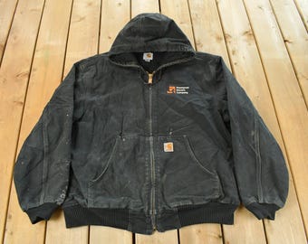 Vintage Berne Workwear Jacket XL Active Hooded Blue - Etsy