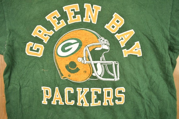 Vintage 1970s Green Bay Packers NFL Graphic T-shirt/ Made in