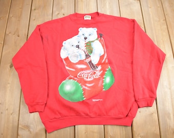 Vintage 1995 Coca Cola Polar Bear Crewneck Sweatshirt Souvenir