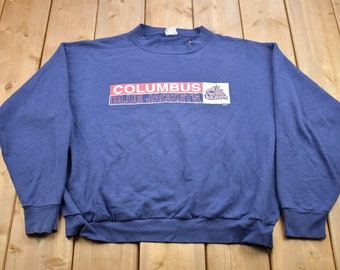 CCM NHL Columbus Blue Jackets Jersey Hoodie Lace Up Size Medium Red