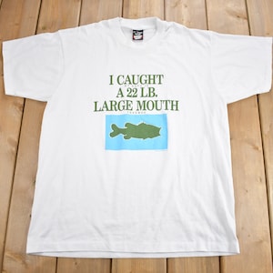 Vintage 1990s Large Mouth Bass Graphic T Shirt / Vintage T Shirt / Streetwear / Graphic Tee / Single Stitch / Made In USA