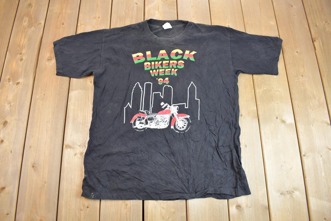 Vintage 1994 Black Bikers Week Atlanta Georgia Single Stitch