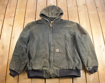 チャイ DEADSTOCK USA製 90s Vintage CARHAR Vintage 1990s Carhartt Fur Hood Full Zip Winter Workwear