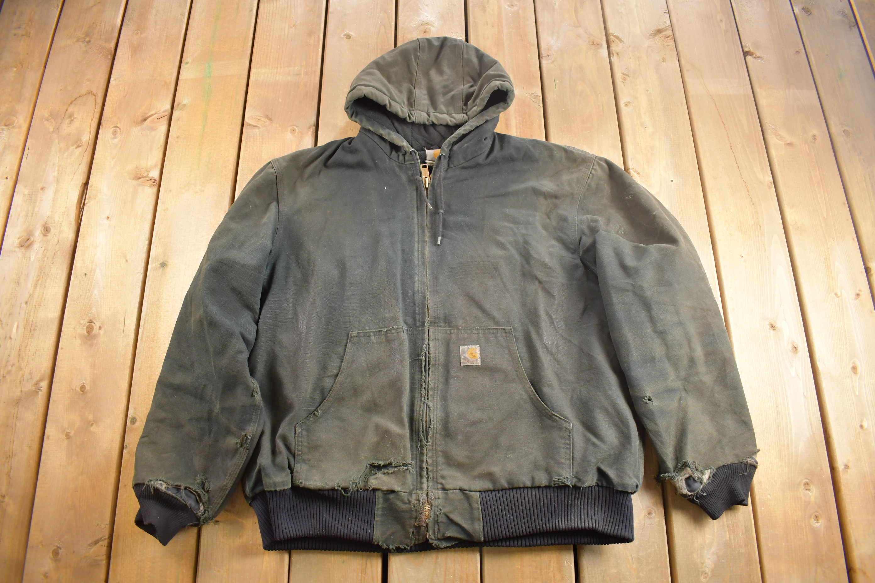 Vintage 1990s Carhartt Thrashed Active Jac Work Jacket Vintage 1990s Carhartt Thrashed Active Jac Work Jacket