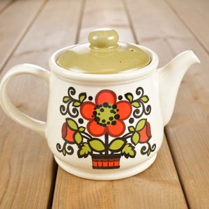 Teiera in ceramica floreale Sadler vintage anni &#39;60 / Sadler realizzata nello Staffordshire, Inghilterra / Teiera in ceramica vintage / Teiera carina / Fiori