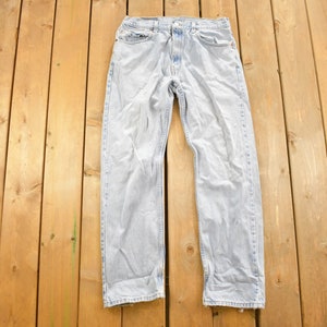 Vintage 1990s Levi&#39;s 505 Red Tab Jeans Size 31 x 30 / Blue / Light Wash / Vintage Denim / 90s Levi&#39;s / Straight Leg