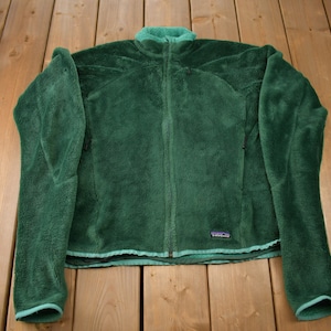Vintage Patagonia-groen sweatshirt met volledige ritssluiting / Outdoorsman / Streetwear