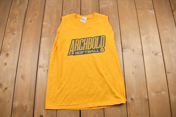 Vintage 1990s Archbold Softball Graphic Tank Top / Vintage Tank Top / Streetwear / Graphic Tank Top