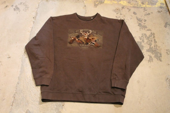 90s Crewneck / Vintage Outdoorsman Sweater / Anima