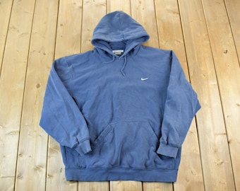 Vintage 1990s Nike Embroidered Mini Swoosh Hoodie Sweatshirt Mens XL / 90s Nike / 90s Crewneck / Streetwear