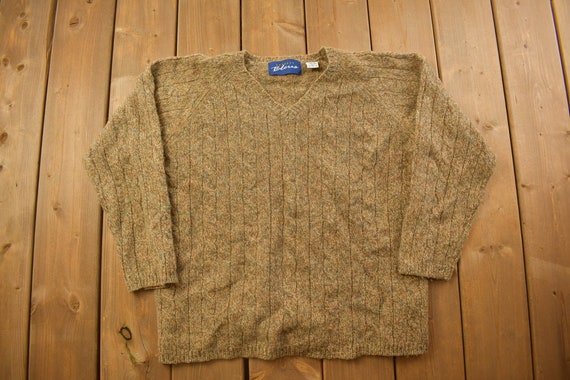 Vintage 1990s Express Bleus Knitted Crewneck Swea… - image 1