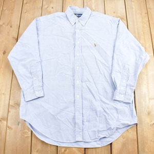 Vintage 1990s Ralph Lauren Button Up Shirt / 1990s Button Up / Vintage Flannel / Basic Button Up / Formal / Casual