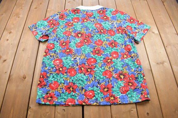 Vintage 1990s Caoe Cod All Over Floral Print Coll… - image 2