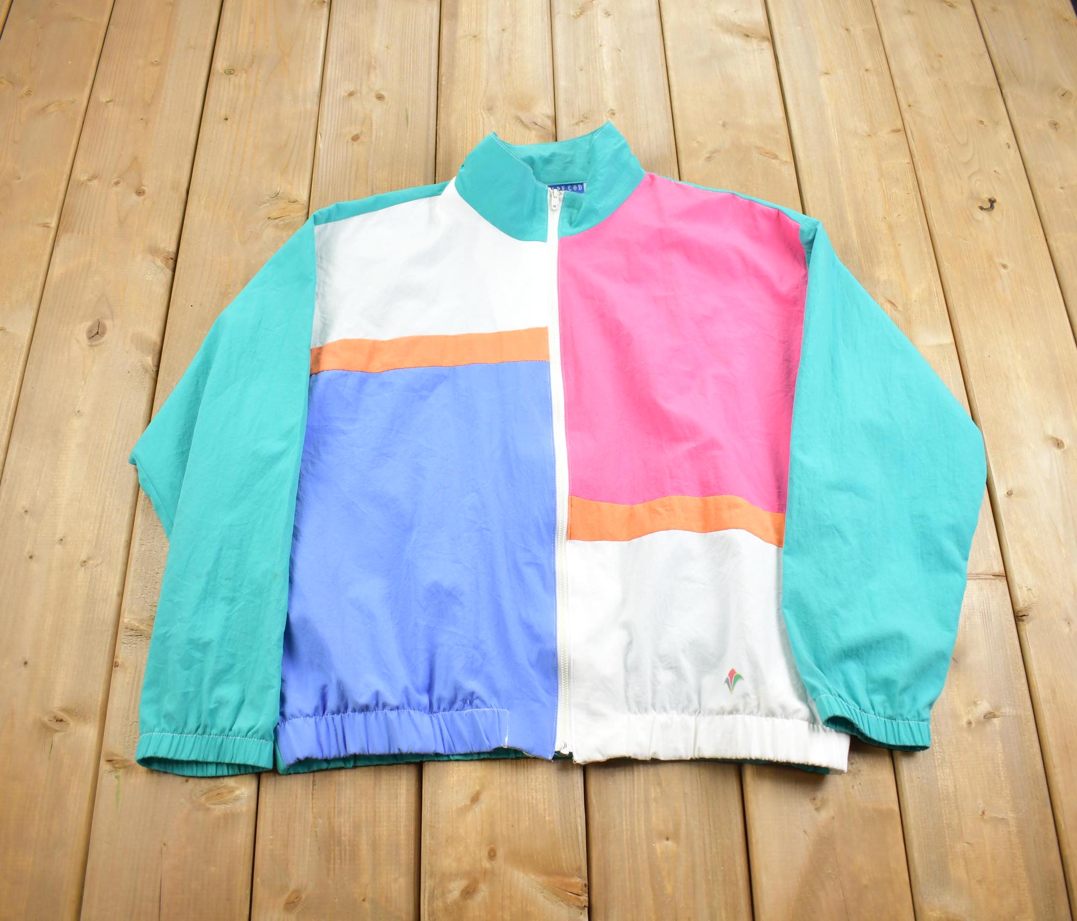 Vintage 1980s Cape Cod Sportswear Colour Block Windbreaker