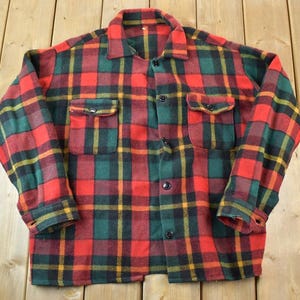 Vintage 1960s Red Plaid True Vintage Light Jacket