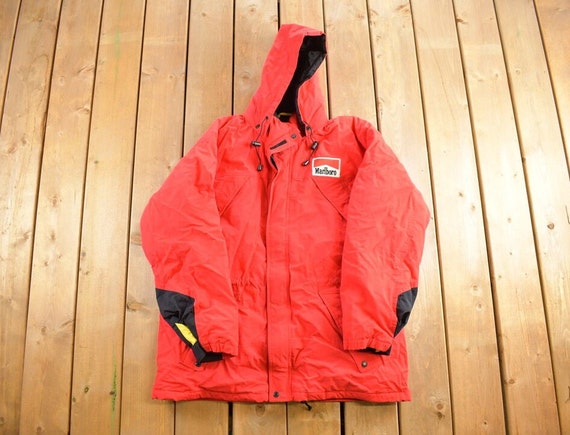 Vintage 1990s Marlboro Country Store Ski Jacket Color Block Windbreaker Cigarette Promo Vintage Marlboro Etsy