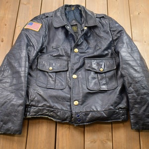 Vintage 1980s Krest Leather Biker Jacket Fall Outerwear / Leather Coat / Winter Outerwear / Streetwear Fashion / Suede Jacket / Motorcycle