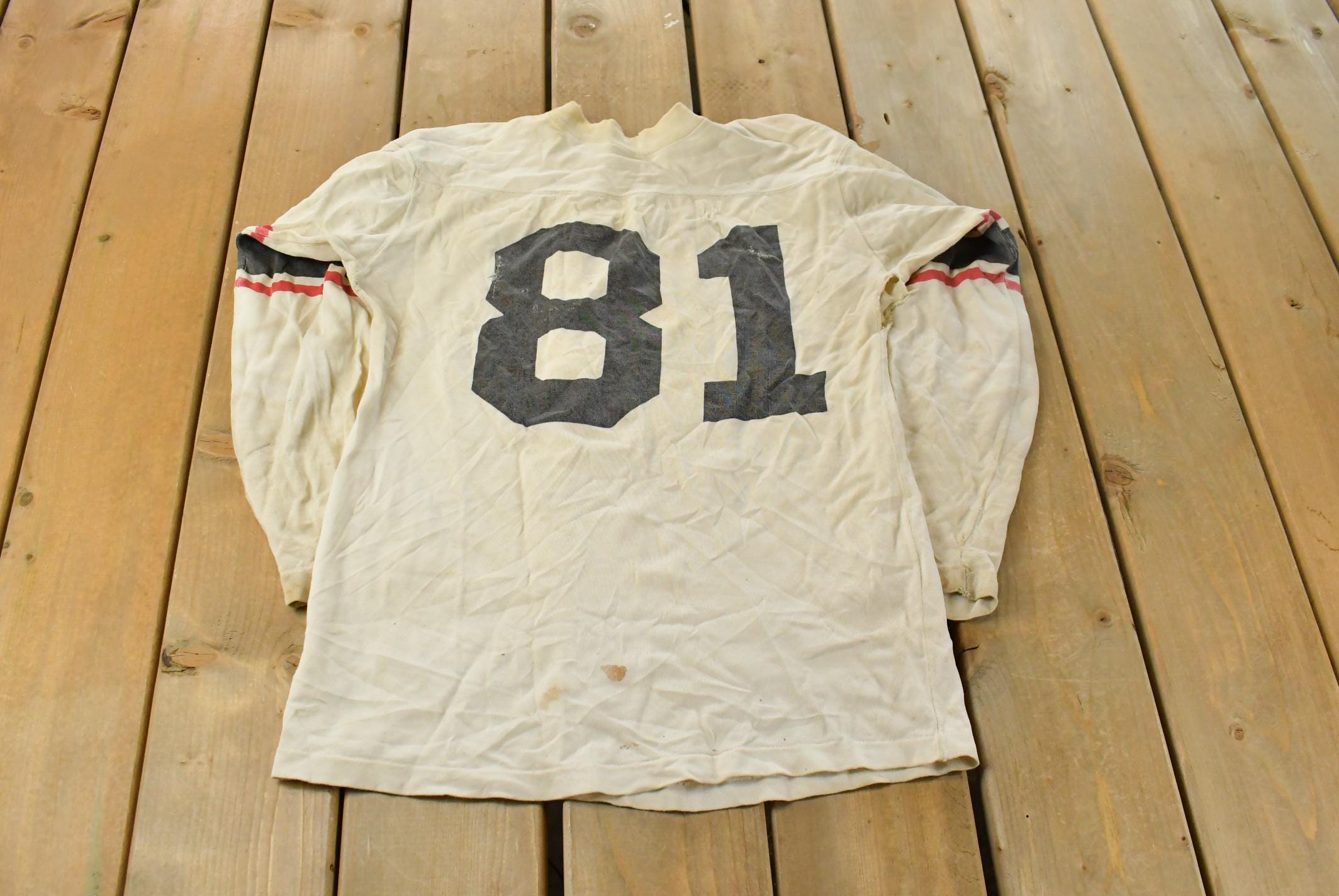 Vintage 1950s Champion Knitwear Football Jersey Men's 38 / True